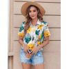 image:imageZeagoo Womens Button Down Shirt Bust Pocket Short Sleeve Blouses Business Casual Work Tops Summer OutfitsDh637