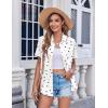 image:imageZeagoo Womens Button Down Shirt Bust Pocket Short Sleeve Blouses Business Casual Work Tops Summer OutfitsHeart Colorful 25