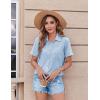 image:imageZeagoo Womens Button Down Shirt Bust Pocket Short Sleeve Blouses Business Casual Work Tops Summer OutfitsLight Blue