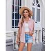 image:imageZeagoo Womens Button Down Shirt Bust Pocket Short Sleeve Blouses Business Casual Work Tops Summer OutfitsLight Pink