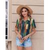 image:imageZeagoo Womens Button Down Shirt Bust Pocket Short Sleeve Blouses Business Casual Work Tops Summer OutfitsStripes Multicolor 289