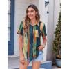 image:imageZeagoo Womens Button Down Shirt Bust Pocket Short Sleeve Blouses Business Casual Work Tops Summer OutfitsStripes Multicolor 289