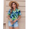 image:imageZeagoo Womens Button Down Shirt Bust Pocket Short Sleeve Blouses Business Casual Work Tops Summer OutfitsWf32