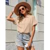 image:imageZeagoo Womens Button Down Shirts Casual Short Sleeve Dress Shirt Textured Collared Summer Clothes Work BlouseApricot