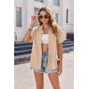 image:imageZeagoo Womens Button Down Shirts Casual Short Sleeve Dress Shirt Textured Collared Summer Clothes Work BlouseApricot