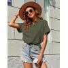 image:imageZeagoo Womens Button Down Shirts Casual Short Sleeve Dress Shirt Textured Collared Summer Clothes Work BlouseArmy Green