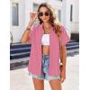 image:imageZeagoo Womens Button Down Shirts Casual Short Sleeve Dress Shirt Textured Collared Summer Clothes Work BlouseCoral