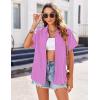 image:imageZeagoo Womens Button Down Shirts Casual Short Sleeve Dress Shirt Textured Collared Summer Clothes Work BlouseLavender