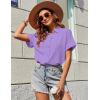 image:imageZeagoo Womens Button Down Shirts Casual Short Sleeve Dress Shirt Textured Collared Summer Clothes Work BlouseLight Purple