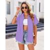 image:imageZeagoo Womens Button Down Shirts Casual Short Sleeve Dress Shirt Textured Collared Summer Clothes Work BlouseLight Purple