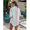 image:imageZeagoo Womens Button Down Shirts Long Sleeve Cotton Gauze Tops Casual Collared Blouses Loose FitStripes