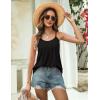 image:imageZeagoo Womens Camisole Tank Tops Summer Adjustable Spaghetti Strap Loose Flowy Sleeveless Shirts Beach Vacation ClothesBlack