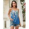 image:imageZeagoo Womens Camisole Tank Tops Summer Adjustable Spaghetti Strap Loose Flowy Sleeveless Shirts Beach Vacation ClothesSf233