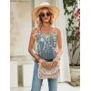 image:imageZeagoo Womens Camisole Tank Tops Summer Adjustable Spaghetti Strap Loose Flowy Sleeveless Shirts Beach Vacation ClothesWf71