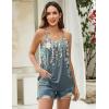image:imageZeagoo Womens Camisole Tank Tops Summer Adjustable Spaghetti Strap Loose Flowy Sleeveless Shirts Beach Vacation ClothesWf71
