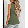 image:imageZeagoo Womens Double Lined V Neck Tank Tops Summer Slim Fit Basic Sleeveless Shirts Cute Trendy Going Out TopsArmy Green
