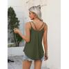 image:imageZeagoo Womens Flowy Tank Tops Spaghetti Strap V Neck Camisole Dressy Casual Summer Loose Fit Sleeveless ShirtsArmy Green