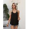 image:imageZeagoo Womens Flowy Tank Tops Spaghetti Strap V Neck Camisole Dressy Casual Summer Loose Fit Sleeveless ShirtsBlack