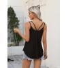 image:imageZeagoo Womens Flowy Tank Tops Spaghetti Strap V Neck Camisole Dressy Casual Summer Loose Fit Sleeveless ShirtsBlack
