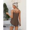 image:imageZeagoo Womens Flowy Tank Tops Spaghetti Strap V Neck Camisole Dressy Casual Summer Loose Fit Sleeveless ShirtsBrown