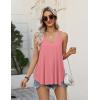 image:imageZeagoo Womens Flowy Tank Tops Spaghetti Strap V Neck Camisole Dressy Casual Summer Loose Fit Sleeveless ShirtsCoral