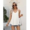 image:imageZeagoo Womens Flowy Tank Tops Spaghetti Strap V Neck Camisole Dressy Casual Summer Loose Fit Sleeveless ShirtsWhite