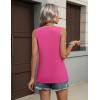 image:imageZeagoo Womens Peplum Tank Tops 2026 Summer V Neck Flowy Casual Babydoll Sleeveless Tops S3XLRose Red