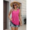 image:imageZeagoo Womens Peplum Tank Tops 2026 Summer V Neck Flowy Casual Babydoll Sleeveless Tops S3XLRose Red