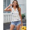 image:imageZeagoo Womens Pleated V Neck Flowy Sleeveless Tank TopBf112
