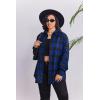 image:imageZeagoo Womens Plus Size Flannel Shirts Plaid Shirts Long Sleeves Casual Button Down Collared Shacket TopsBblue