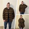 image:imageZeagoo Womens Plus Size Flannel Shirts Plaid Shirts Long Sleeves Casual Button Down Collared Shacket TopsByellow