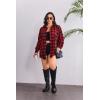 image:imageZeagoo Womens Plus Size Flannel Shirts Plaid Shirts Long Sleeves Casual Button Down Collared Shacket TopsCred