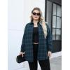 image:imageZeagoo Womens Plus Size Flannel Shirts Plaid Shirts Long Sleeves Casual Button Down Collared Shacket TopsGreen