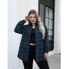 image:imageZeagoo Womens Plus Size Flannel Shirts Plaid Shirts Long Sleeves Casual Button Down Collared Shacket TopsGreen