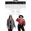 image:imageZeagoo Womens Plus Size Flannel Shirts Plaid Shirts Long Sleeves Casual Button Down Collared Shacket TopsPink