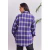 image:imageZeagoo Womens Plus Size Flannel Shirts Plaid Shirts Long Sleeves Casual Button Down Collared Shacket TopsPurple