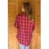 image:imageZeagoo Womens Plus Size Flannel Shirts Plaid Shirts Long Sleeves Casual Button Down Collared Shacket TopsRose Pink