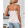 image:imageZeagoo Womens Silk Satin Tank Tops 2026 V Neck Adjustable Spaghetti Strap Sleeveless Camisole Summer Basic BlouseRed Heart