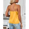 image:imageZeagoo Womens Silk Satin Tank Tops 2026 V Neck Adjustable Spaghetti Strap Sleeveless Camisole Summer Basic BlouseYellow