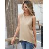 image:imageZeagoo Womens Sleeveless Sweater Vest Crewneck Knit Loose Sweater Tank Tops Lightweight Shirts Blouses 2026Beige