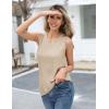 image:imageZeagoo Womens Sleeveless Sweater Vest Crewneck Knit Loose Sweater Tank Tops Lightweight Shirts Blouses 2026Beige