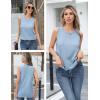 image:imageZeagoo Womens Sleeveless Sweater Vest Crewneck Knit Loose Sweater Tank Tops Lightweight Shirts Blouses 2026Sky Blue