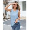 image:imageZeagoo Womens Sleeveless Sweater Vest Crewneck Knit Loose Sweater Tank Tops Lightweight Shirts Blouses 2026Sky Blue