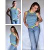 image:imageZeagoo Womens Sleeveless Sweater Vest Crewneck Knit Loose Sweater Tank Tops Lightweight Shirts Blouses 2026Stripe Pink Blue