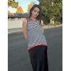 image:imageZeagoo Womens Sleeveless Sweater Vest Crewneck Knit Loose Sweater Tank Tops Lightweight Shirts Blouses 2026Stripe Red Black