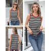 image:imageZeagoo Womens Sleeveless Sweater Vest Crewneck Knit Loose Sweater Tank Tops Lightweight Shirts Blouses 2026Stripe Red Black