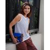 image:imageZeagoo Womens Sleeveless Sweater Vest Crewneck Knit Loose Sweater Tank Tops Lightweight Shirts Blouses 2026Stripe White