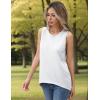 image:imageZeagoo Womens Sleeveless Sweater Vest Crewneck Knit Loose Sweater Tank Tops Lightweight Shirts Blouses 2026White