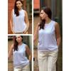 image:imageZeagoo Womens Sleeveless Sweater Vest Crewneck Knit Loose Sweater Tank Tops Lightweight Shirts Blouses 2026White