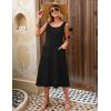 image:imageZeagoo Womens Summer Midi Dresses 2026 Casual Sleeveless Tank Sundresses A Line Crewneck Beach Vacation Dress with PocketsBlack